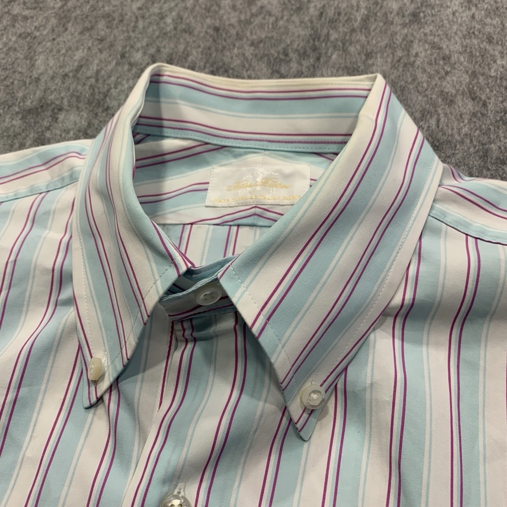 Brooks Brothers Men's Button Down Shirt Regent Italian Fabric - Size 16.5 35 - Picture 8 of 15